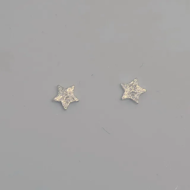 kleine Stern Ohrstecker 925 Silber eismatte Ohrringe Star! Ø 5 mm