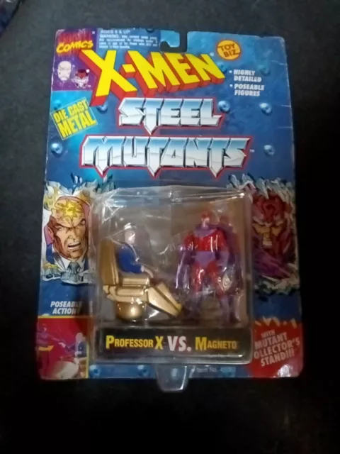 X-men Steel Mutants Professor X VS Magneto Set Metal Action Figure Toy Biz 1994