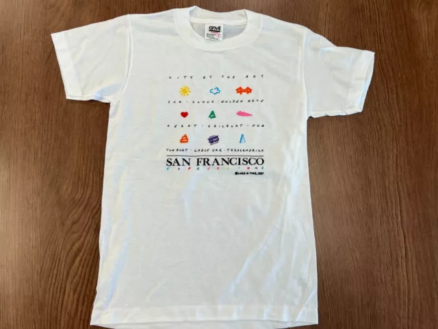 Vintage San Francisco Youth T Shirt L Luke A Tuke 1987 Deadstock Single Stitch