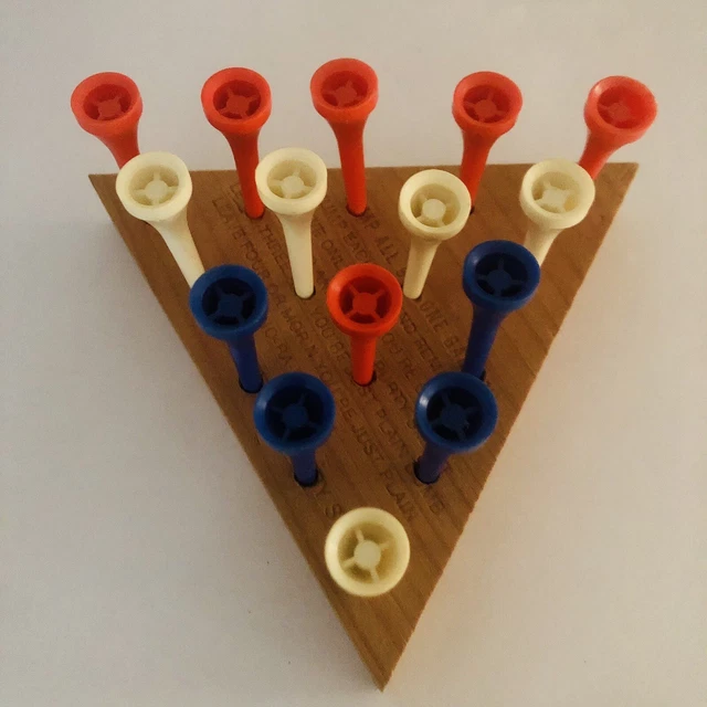 WOODEN TRIANGLE GOLF Tee Peg Game Cracker Barrel Old Country Store Toy