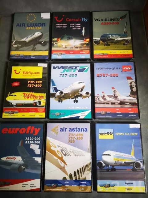 9x Just Planes Videos - DVD - Airlines Aircraft Aviation Boeing Airbus