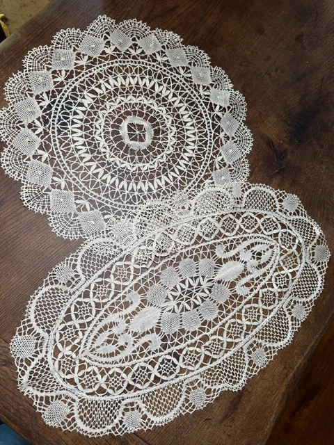 Dentelle Ancienne Vintage En Coton Blanc - Pour Couture & Vêtements - Origine France