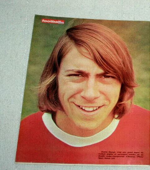 Poster football Charlie George Gunner Arsenal FC London 1968-75