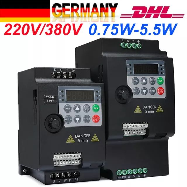 220V 380V 0.75KW 1.5KW 2.2KW 4KW 5.5KW 1HP / 3HP Frequenzumrichter Inverter VFD