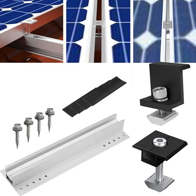 Riel de abrazadera hogar jardín hoja de riel de montaje techo plano aluminio trapezoidal
