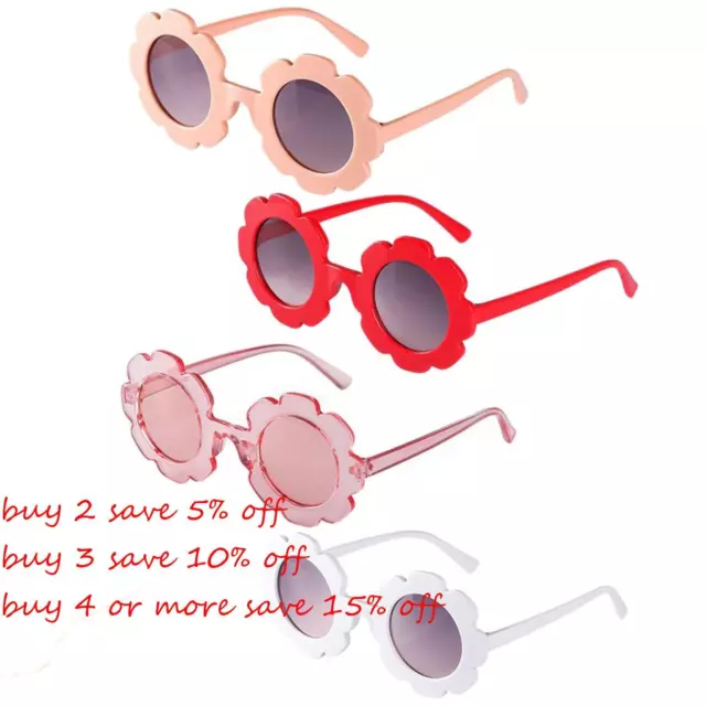 Cool Streetwear Trend Sun Glasses Children Sunglasses Vintage Flower Shape