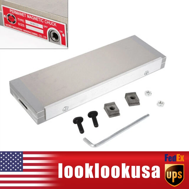 Side Groove+Brass Panel Permanent Magnetic Sucker Fit 6x18" Grinding Machine