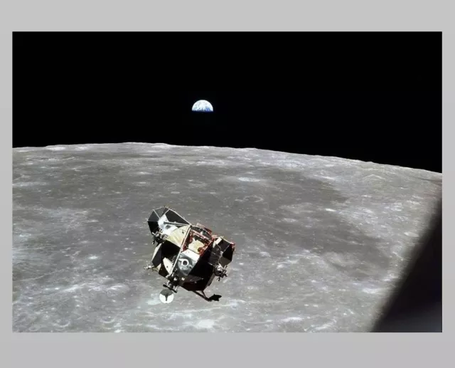 Apollo 11 Lunar Module EAGLE PHOTO Moon Landing Mission,Neil Armstrong,EARTHRISE