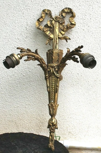 Applique murale vintage en bronze doré, style Louis XIV, France - France