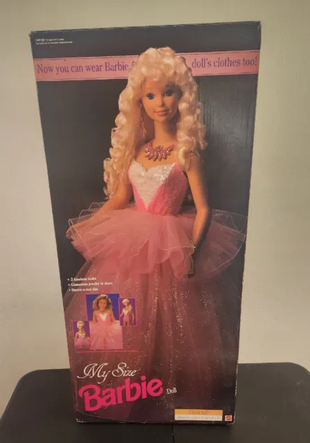 1992 My Size  Barbie Ballerina Doll Mattel 3 Ft Tall! Nib!