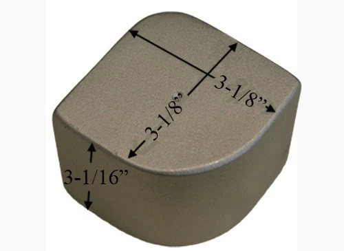 Aluminum C-Shaped Corner Cap Bracket For Pontoon Boat – Fits 1-1/2 Inch X 3-1/4 Inch