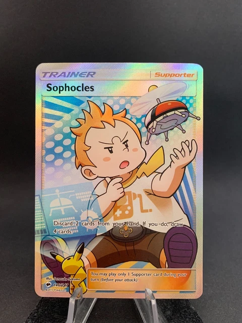 Pokémon Cards - Sophocles - 146/147 - FULL ART - TRAINER - Burning SHADOWS- 2017