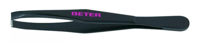Beter- Pinza de depilar para cejas profesionales, color Negro. La pinza BETER