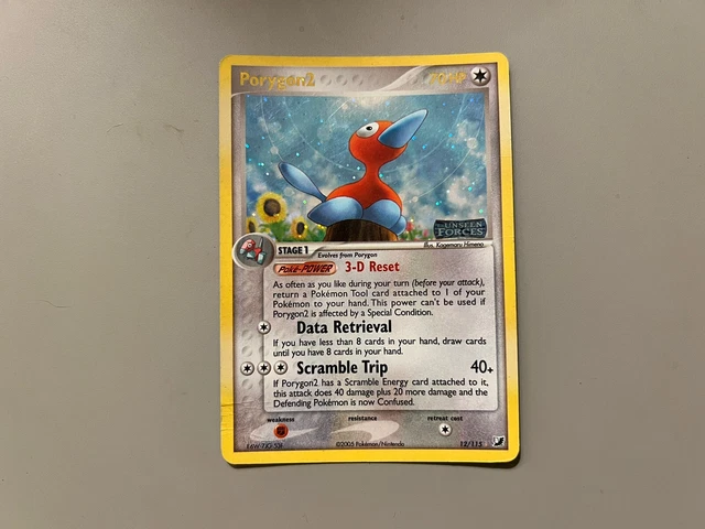 Porygon2 EX Unseen Forces 12/115 Reverse Holo Rare Stamped 2005 DMG