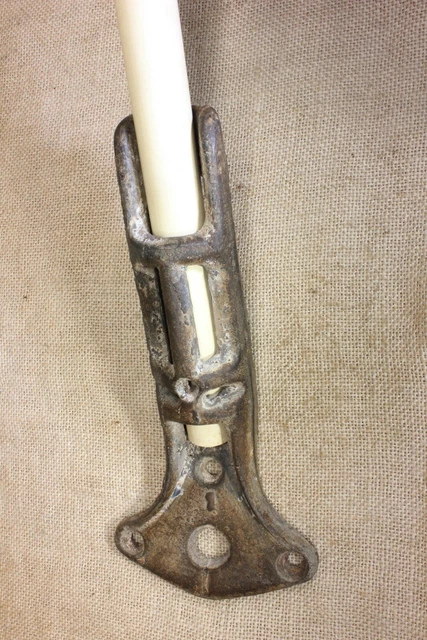 Old 1" Flag Pole bracket holder rustic EXTRA heavy duty cast iron galvanized 2