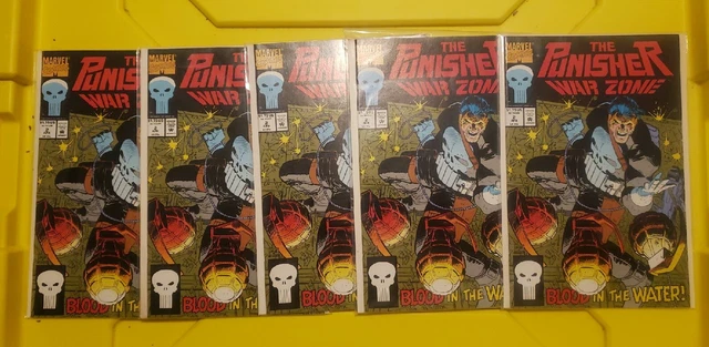 Punisher War Zone 2,  1992 Blood in The Water. Lot Of 5.
