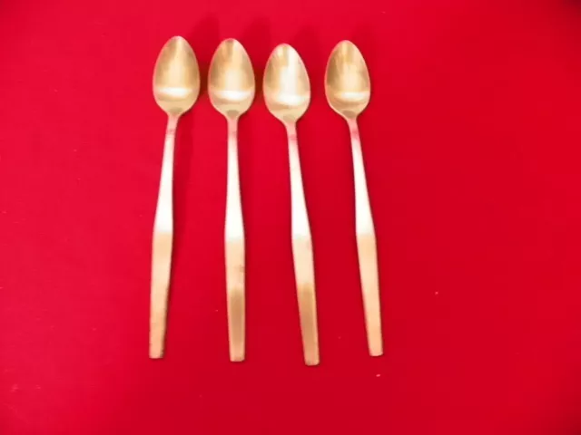Set Of 4  Oneida Troronado Iced Tea Spoons  Silver Plate      Box 75