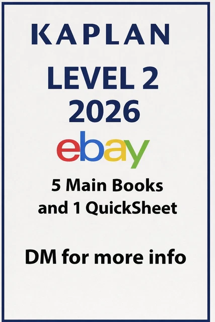 2026 KAPLAN SCHWESER Notes CFA Level 1 Study Material Complete Set