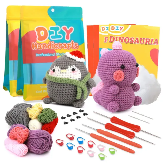 WOOBLES CROCHET KIT for Beginners Knitting Kit with Animal DIY Craft Art  GiftsLO $15.86 - PicClick AU
