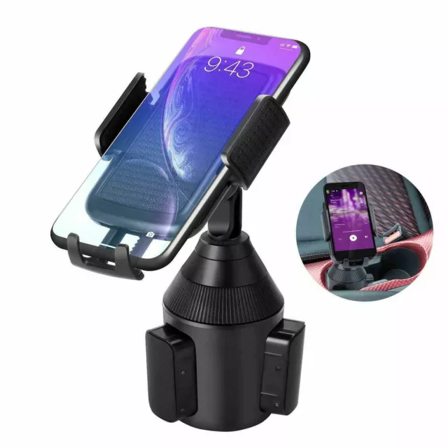 Universal 360° Adjustable Phone Mount Car Cup Holder Stand Cradle For Cell Phone