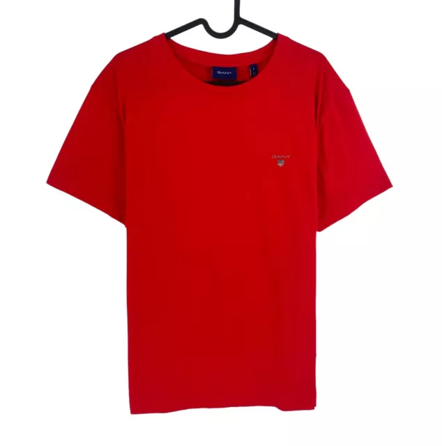 GANT Hommes Rouge Original Ras Cou Manches Courtes T Shirt Taille L