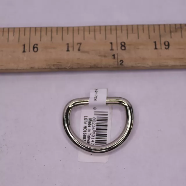 Hillman Welded Dee Ring 5 GA Nickel Plated Steel 1" x 13/16" 321724