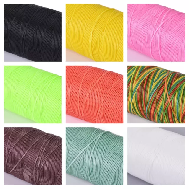 1-3-5-10 Meter  Flat Waxed Polyester Micro Macrame Cord Craft Thread 0.8mm Wide
