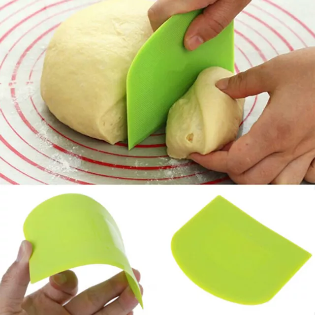 Dough Scraper Butter Knife Plastic Cream Smooth Cake Spatula Baking Pastry To_DY