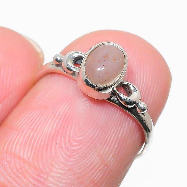 Lodolite Quartz Gemstone Handmade 925 Solid Sterling Silver Jewelry Ring Size 6