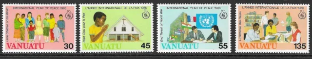 Vanuatu Sg446/9 1986 Christmas -International Peace Year Mnh