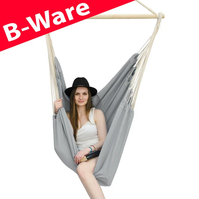 B-Ware Hängematte Hängestuhl 2 Personen XXL 185cm Hängesitz Schaukel Hängesessel