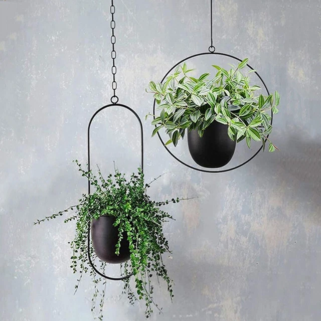 Metall Blumenampel Hängeampel Blumentopf Hängende Pflanzenkörbe Pflanzhänger