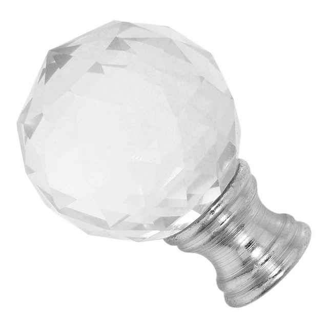 Kristallkugel-Lampenknauf Aus Klarglas & Kupfer – 4 Cm Durchmesser, Ersatz Für Lampenschirme & Harfen