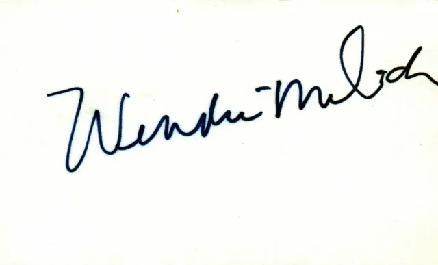 Wendie Malick Signed 3x5 Index Card with JSA COA