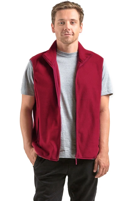 Knocker Mens Fleece Vest Athletic Zip Up Sleeveless Jacket Warm Winter M L 2X 3X