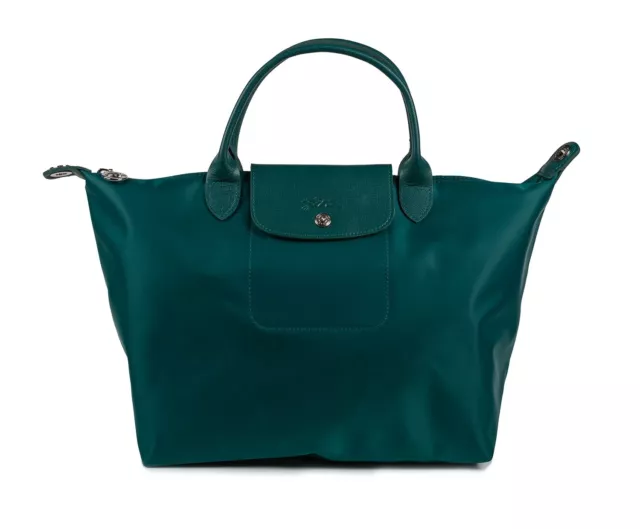 New Longchamp Le Pliage Neo Green Medium 1515 Crossbody/Top Handle Tote Bag