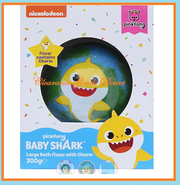 Baby Shark Bath Fizzer & Charm Children's Gift Set New for 2021