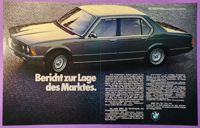 21. BMW 728i / 732i / 735i / 745i Automobil Werbeanzeige Werbung Reklame 1980