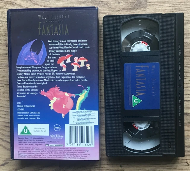 WALT DISNEY'S MASTERPIECE Fantasia Vhs Video EUR 5,85 PicClick FR