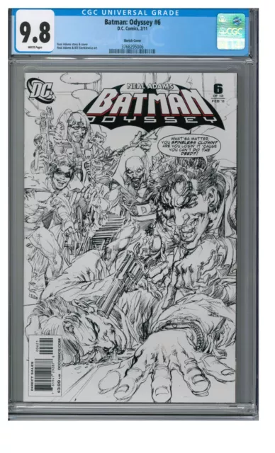 Batman: Odyssey #6 (2011) Neal Adams Sketch Variant CGC 9.8 White Pages FF211