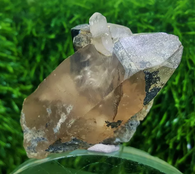 285 Carat Smokey Quartz With Tourmaline & Albite Combine Crystals From Shigar