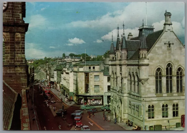 High Street and Town House Inverness Scotland Postcard Postmark 1977