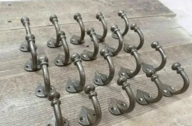 25 Coat Hooks U-Shape U Shape Iron Metal Hat Towel Spade Look Hat Closet Lot 2