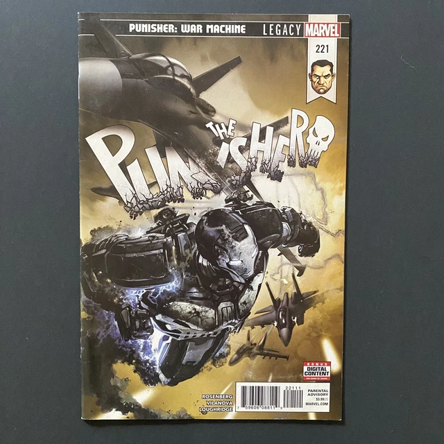 Punisher #221 - Marvel Comics 2018 War Machine Clayton Crain Cover NM