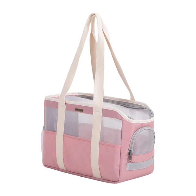 Waterproof Foldable Small Pet Shoulder Carrying Bag for Cat Dog (Pink) FS2#