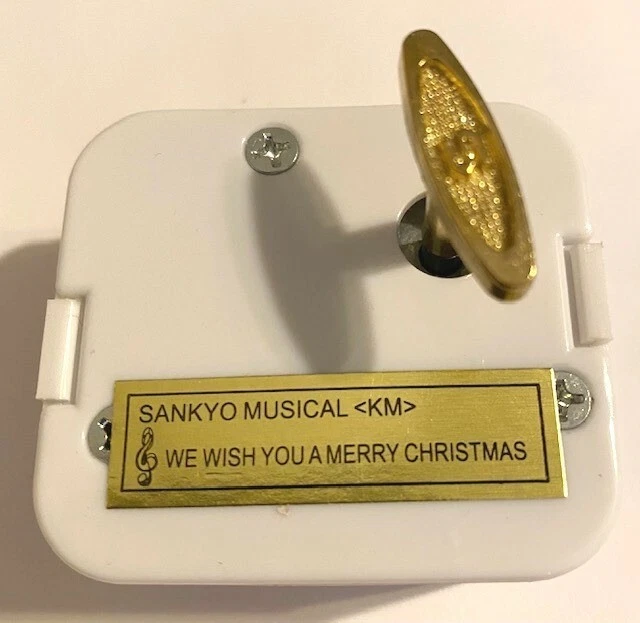 SANKYO MUSIC BOX Movements mechanism plays We wish you a Merry