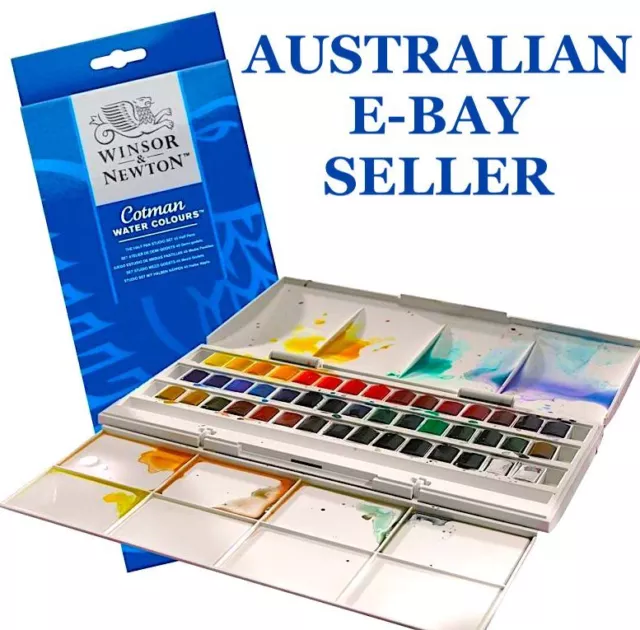 *** Winsor & Newton Cotman Watercolour Studio Set (45 Half Pans)***