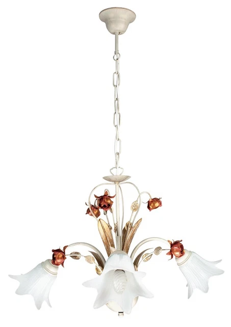 Lustre medieval fer forgé Lustre 3 Ampoules - Luminaires et mobilier