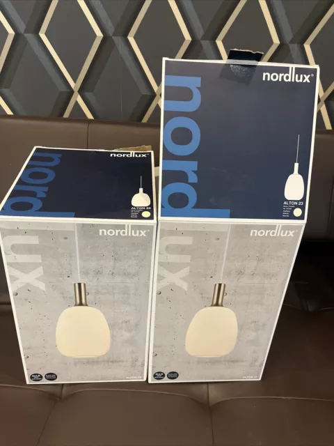 Nordlux Alton 23 Single Pendant Ceiling Light Modern Brass/Black Dual (2 Units)