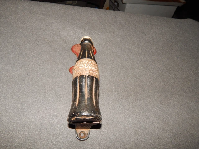 Vintage Cast Iron Coca Cola Bottle Door Pull Handle Estate Find